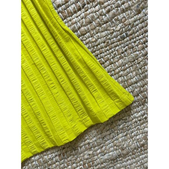 Jonathan Simkhai M Tank Top Peri Rib Jersey One Shoulder Chartreuse Green Shirt - Picture 6 of 10